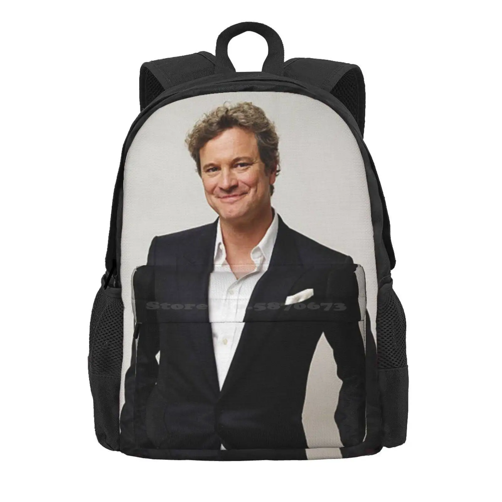 Colin Firth Aesthetic Hot Sale Schoolbag Backpack Fashion Bags Colin Firth Handsome British Actor Celebrity Hot Tv Shows Movies