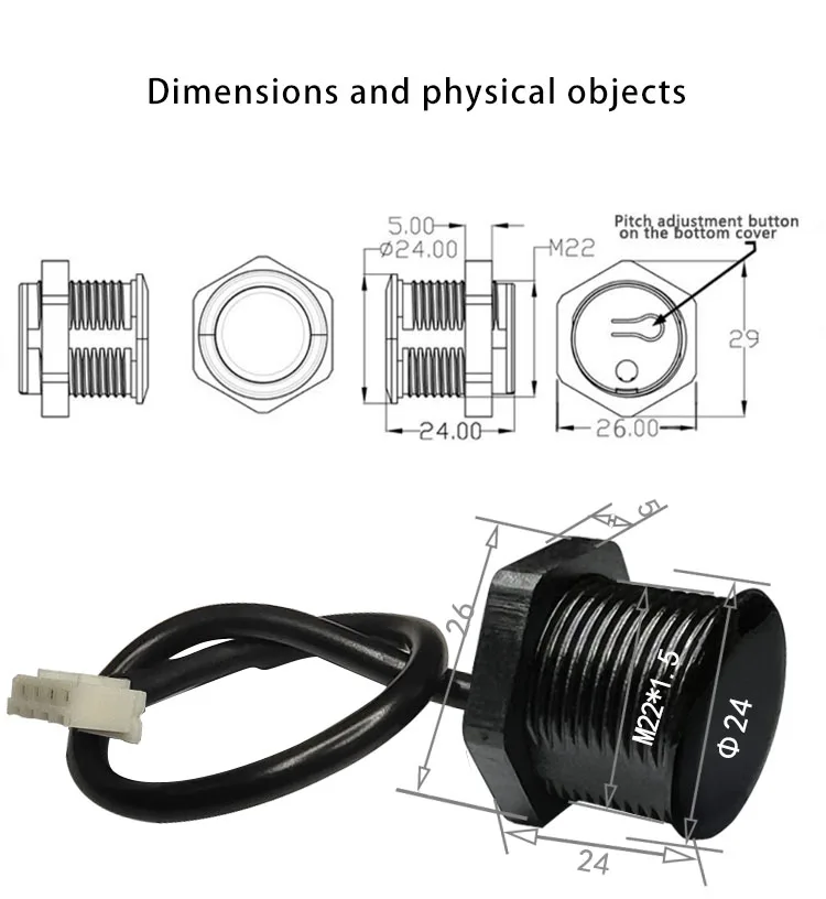 XKC-KL200 Laser Ranging Distance Sensor Human Proximity Diffuse Reflection Photoelectric Motion Sensor