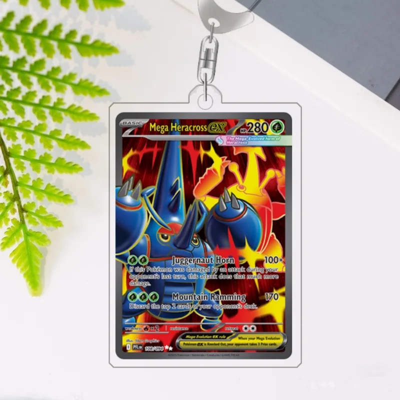 For Pokemon Mismagius Empoleon Rotomzi Homemade Acrylic Keychain Cartoon Backpack Pendant Decoration Ornament Collection Toy
