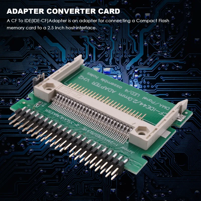 Cartão Compact Flash Cf para Ide 44Pin 2Mm Macho 2,5 Polegadas Hdd Conversor Adaptador Inicializável