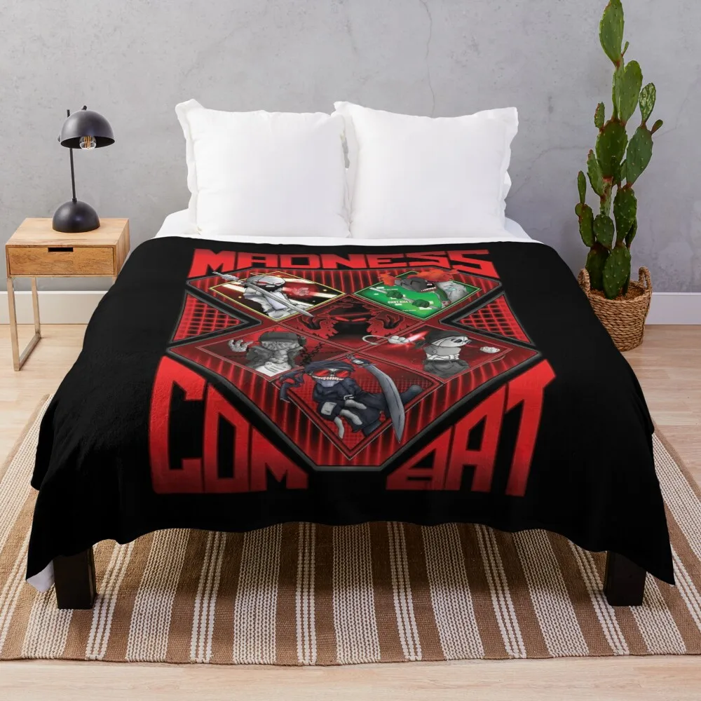 

Madness combat ALL 6 MAIN CHARACTERS ART Throw Blanket manga Plaid funny gift heavy to sleep Blankets