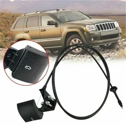 Car Engine Hood Release Cable with Handle 55394495AB for 2005-2010 Jeep Grand Cherokee for 2006-2010 Jeep Commander XK