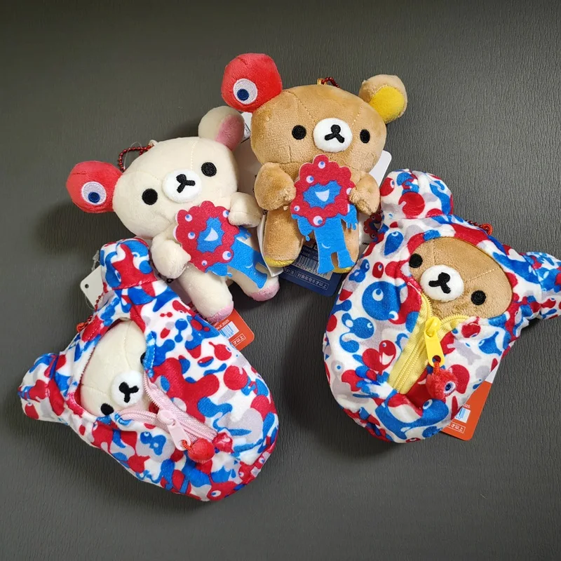 

Мультяшный плюшевый брелок Rilakkuma, мягкая удобная плюшевая игрушка, украшение для рюкзака, очаровательный рождественский подарок для мальчиков и девочек