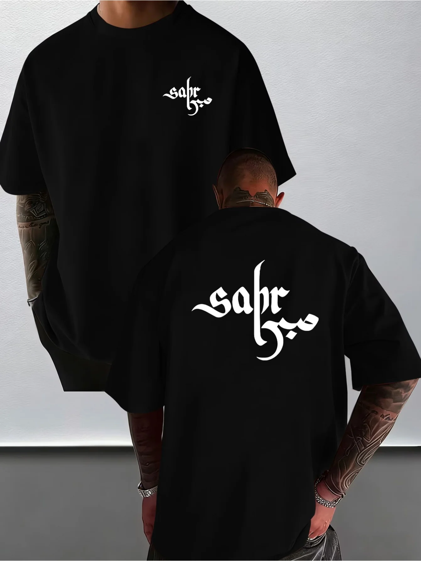 Streetwear Vintage Y2K Fashion Sabr Letter Aesthetic Graphic Men's and Women T Shirt Tee Oversize Punk Hip Hop Gothic Hipster