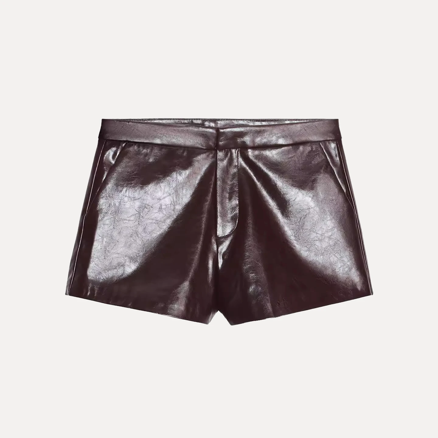 Damskie spodnie casualowe Cool And Ele w kolorze burgundowym, proste nogawki, jesień 2025, nowość, marka Z