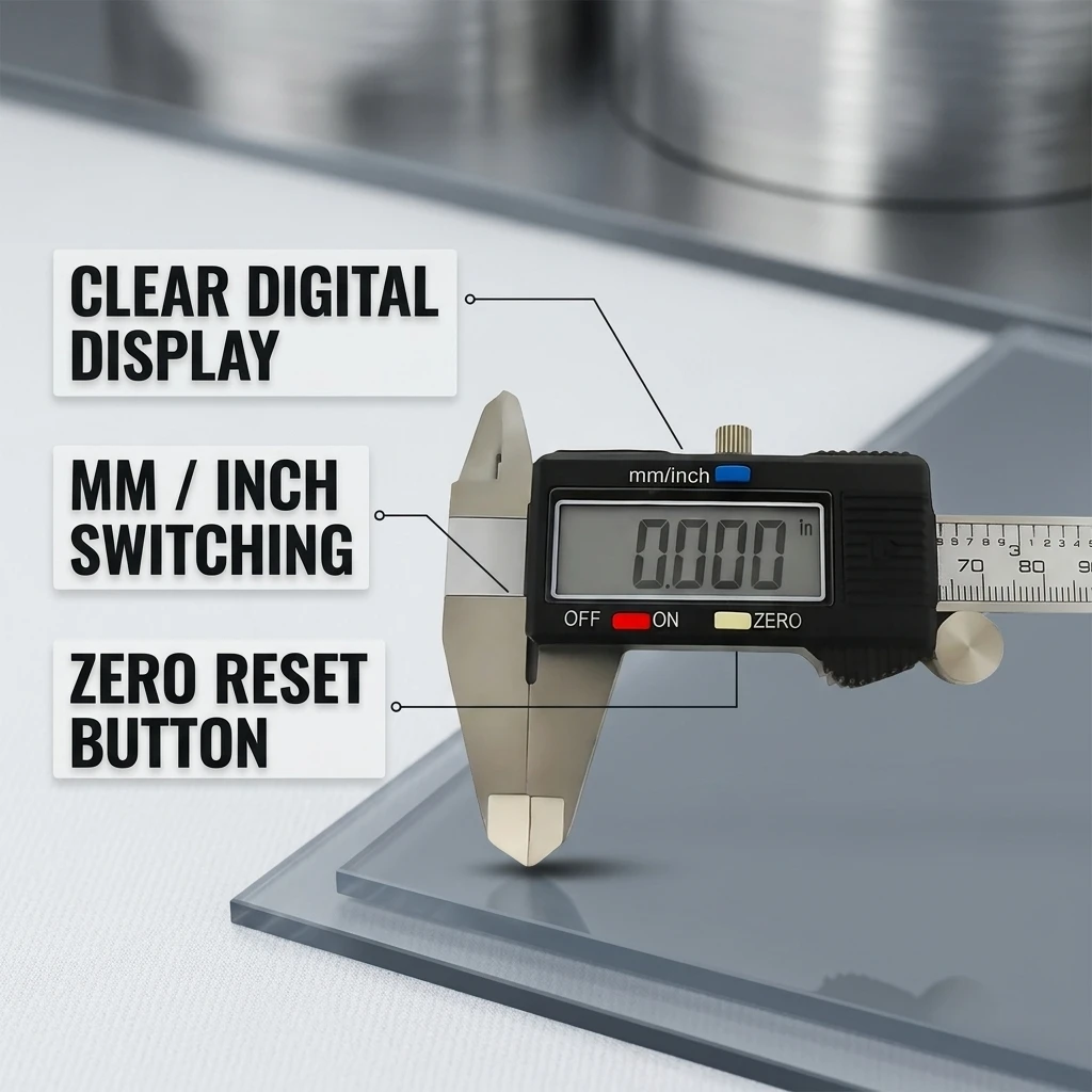 デジタル式ステンレス製ノギス 0-150mm。精密測定ツール - Digital Caliper 150Mm Stainless Steel のレビューと価格