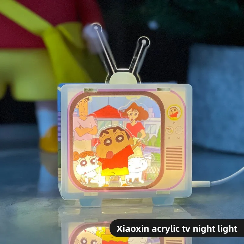 Crayon Shin chan Diy Anime Figuren Cartoon Acryl TV Nachtlampje Leuke Slaapkamer Slaapzaal Licht Ornamenten Jongen Meisje Kinderen Gift