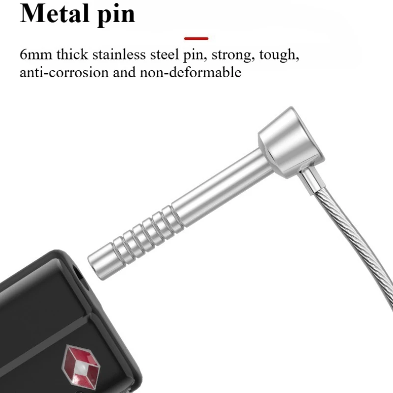 الجمارك ، قفل صندوق البندقية TSA ، قفل السلك ، قفل صندوق البندقية المضاد للسرقة ، مجموعة سبائك مكونة من 3 أرقام ، دبوس 6 سنتيمتر #4