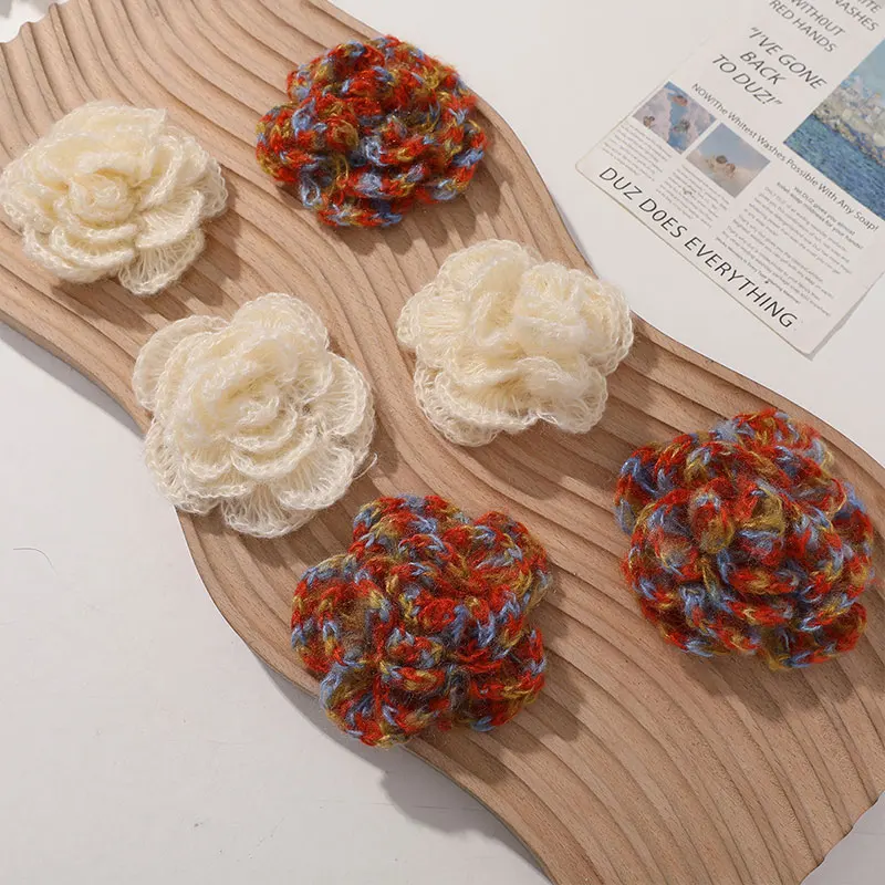 2 Stück DIY handgefertigtes, gewebtes Haarband und Haarspange aus Baumwollgarn mit Plüschgefühl, Accessoires für Kleidung und Socken – Detail 3