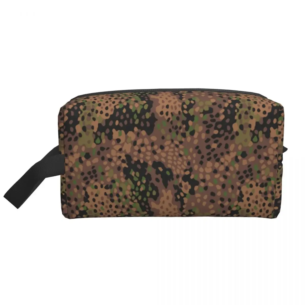 Pea Dot ทหาร Camo Travel กระเป๋าเครื่องสําอางสําหรับกองทัพยุทธวิธี Camouflage แต่งหน้า Organizer สุภาพสตรีความงาม Dopp ชุด