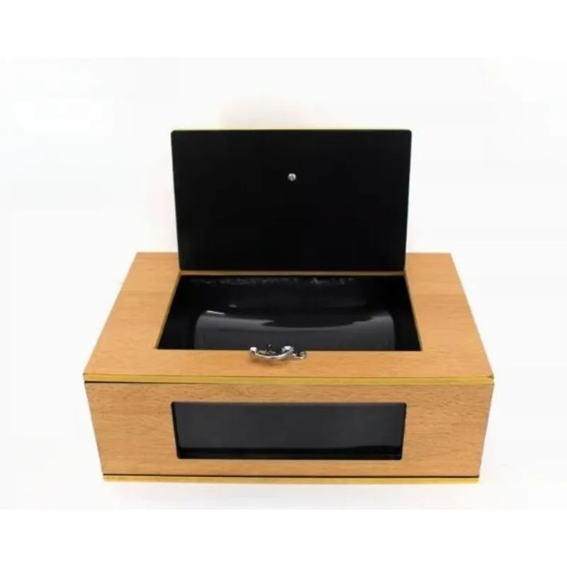 ألعاب ماجيا شفافة من خلال طرف - صندوق فوق الصندوق (خشب) صندوق حمامة قابل للطي فوق صندوق التلاشي خدع سحرية أوهام مسرح الساحر دعائم للتحايل