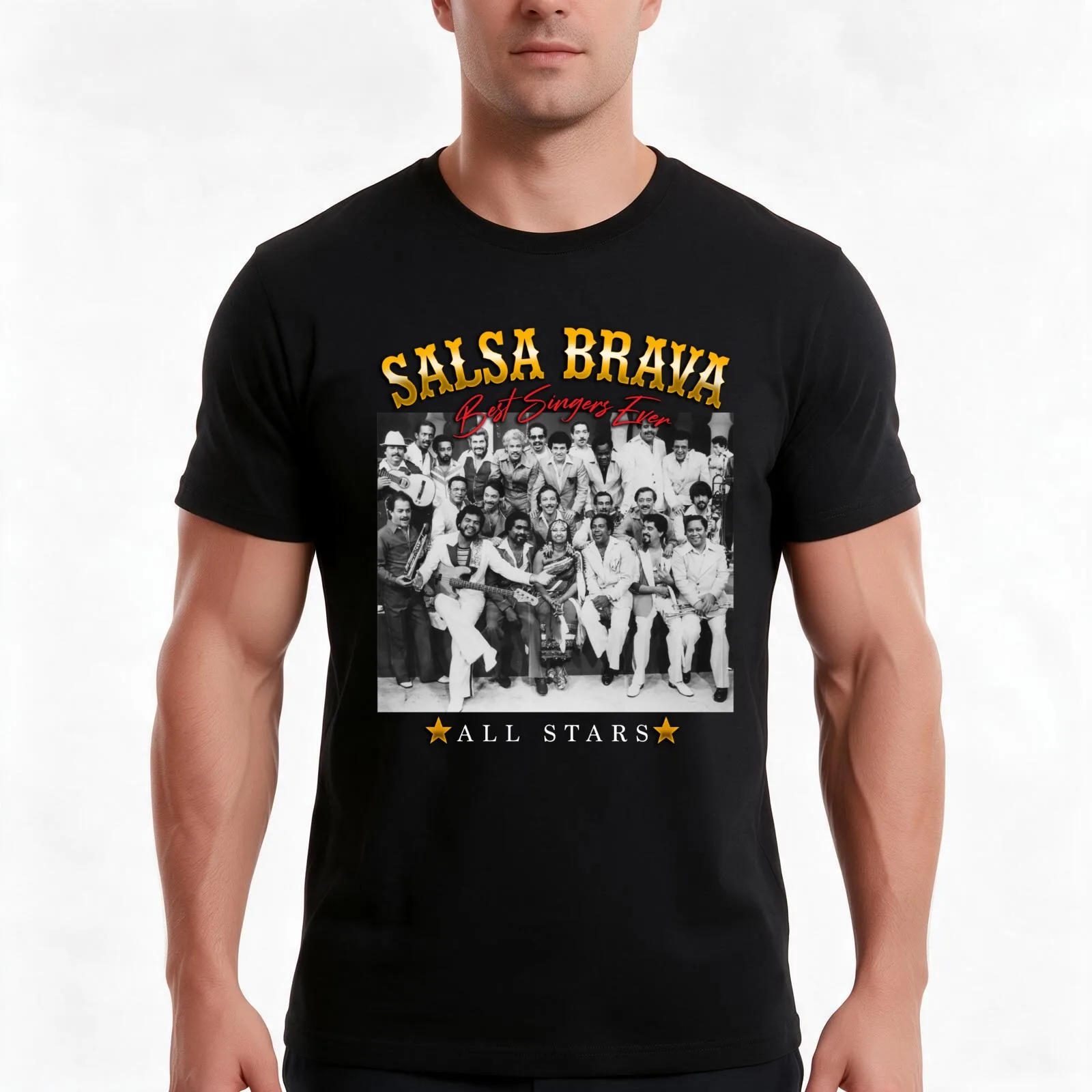 Best Salsa Singers T-Shirt, Summer Casual Cotton Tee, Oversized Streetwear Tops, Vintage Graphic Print, Loose Fit Short Sleeve