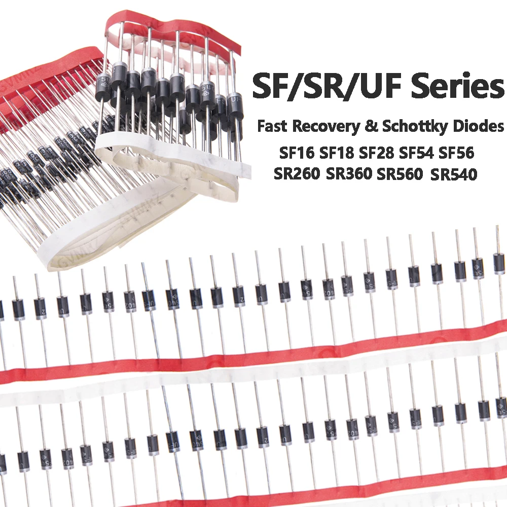 SR5200 UF4007 Complete Rectifier Diode Kit SF/SR/UF Series Fast Recovery & Schottky Diodes for Industrial Applications SF16