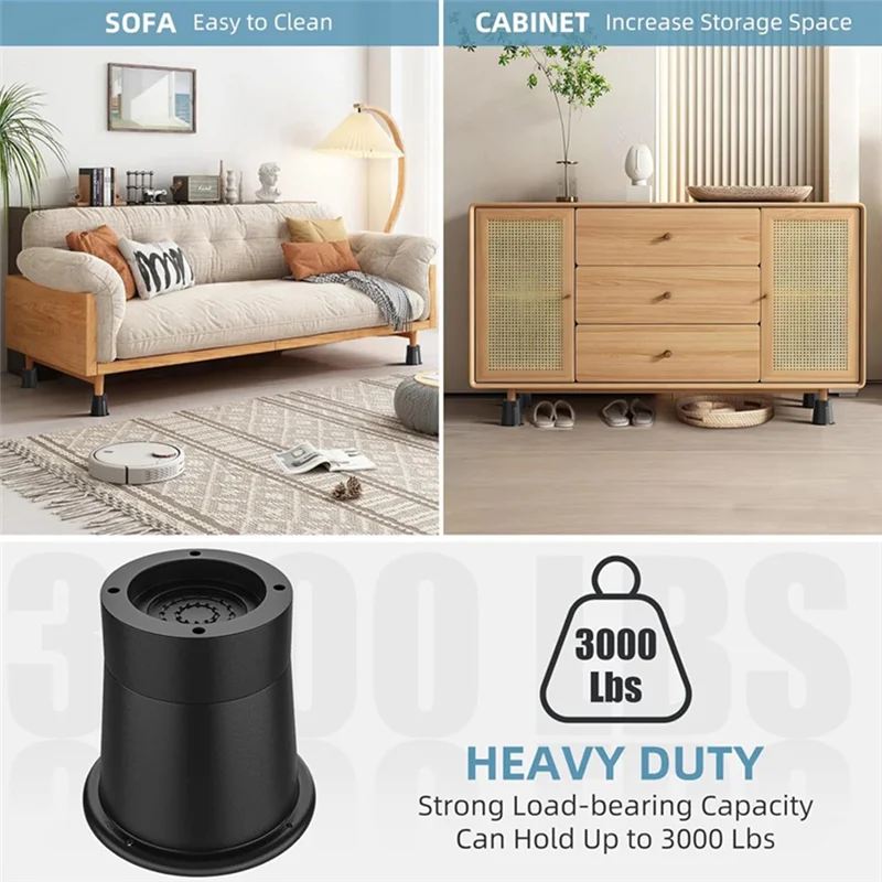 レイズドベッドフットパッド 家具リフトサポートパッド ミニ丸底ゴムトップスパイク-A21R