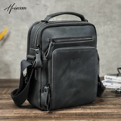 CONTACTS Genuine Leather Men's Shoulder Bag Luxury Work Business Messenger Bags Male Crossbody Sling Bag with Adjustable Straps