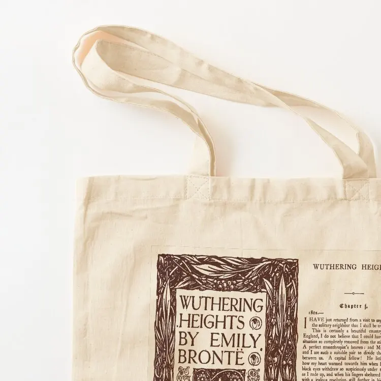 صفحات Wuthering Heights - الطبعة المنشورة في لندن، حقيبة حمل نسائية، حقائب كبيرة الحجم، حقائب شاطئ نسائية