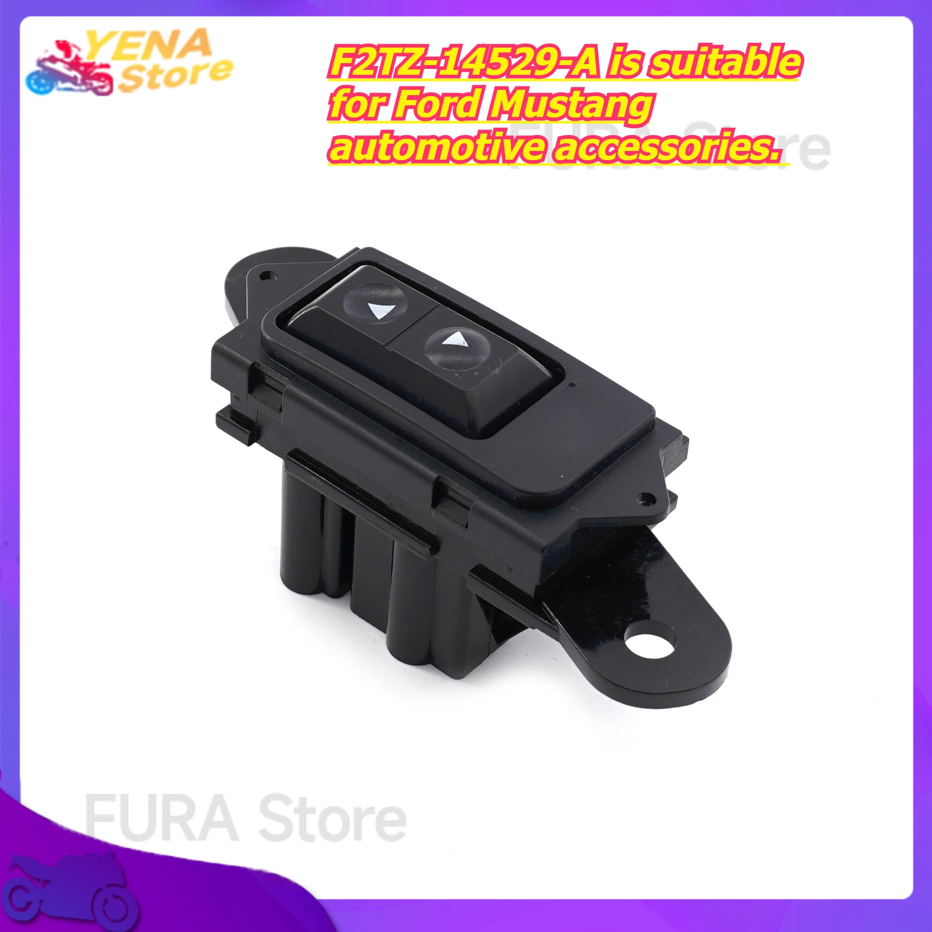 

The power window control switch button F2TZ-14529-A is suitable for Ford Mustang automotive accessories.
