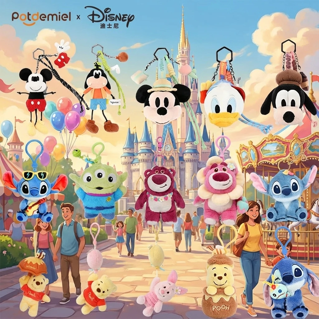 

Оригинальный Дисней Микки Стич плюшевая игрушка мягкая кукла Винни Пух Лотсо оптовая продажа милый мягкий приятный брелок