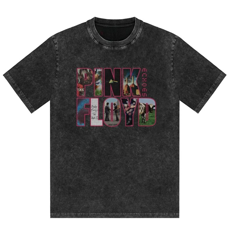 

Редкая винтажная футболка в стиле ретро Pink Floyd Rock, состаренная винтажная футболка 2026, мужской и женский роскошный топ Y2k в американском стиле ретро