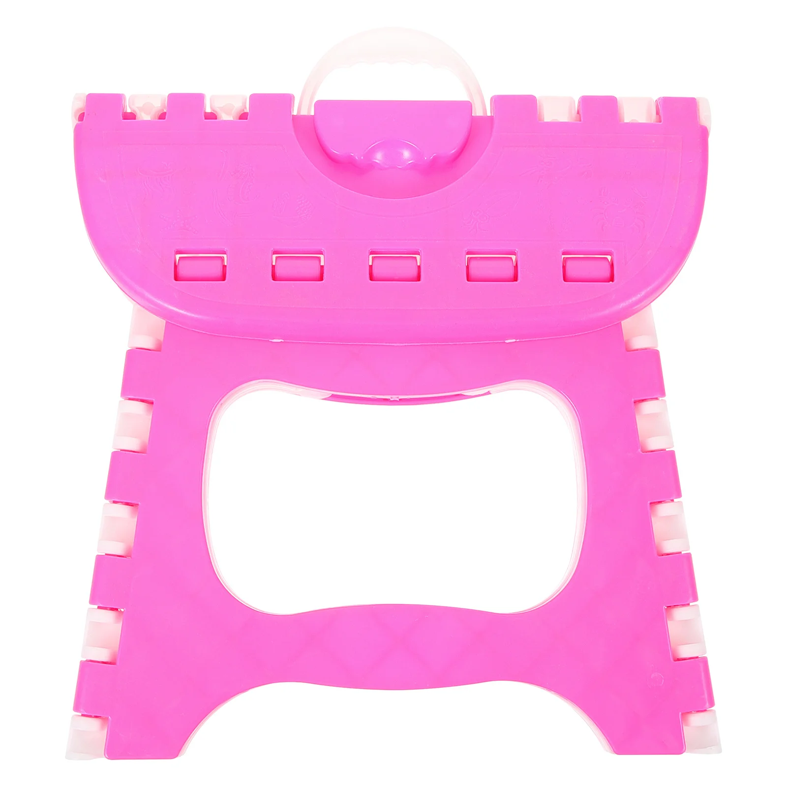 

Folding Step Stool Portable Plastic Stool For Adults Bathroom Garden Outdoor Fishing Foot Wash Pink