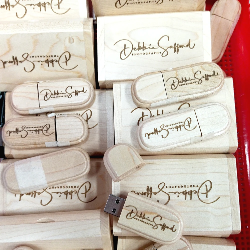 10pcs/lot USB Flash Drive 2.0 (free Custom LOGO) Wooden Pendrive 4GB 8GB 16GB Pen drive 32GB 64GB 128GB Memory Stick Gift