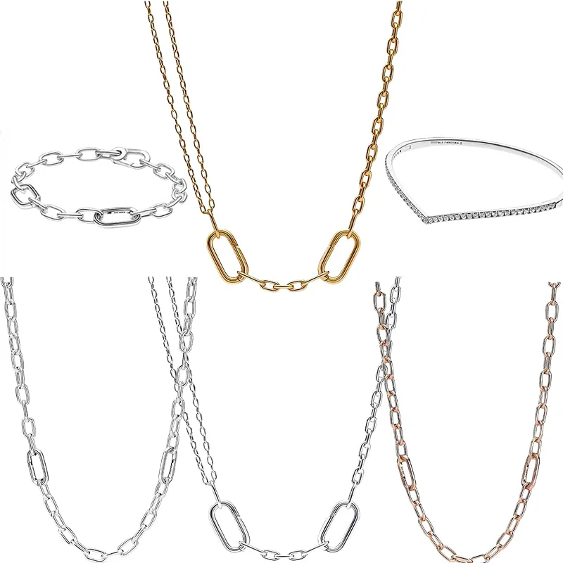 

Эта новое высококачественное красивое колье ME из стерлингового серебра 925 пробы - идеальное ювелирное изделие своими руками в подарок для женских вечеринок 1:1.