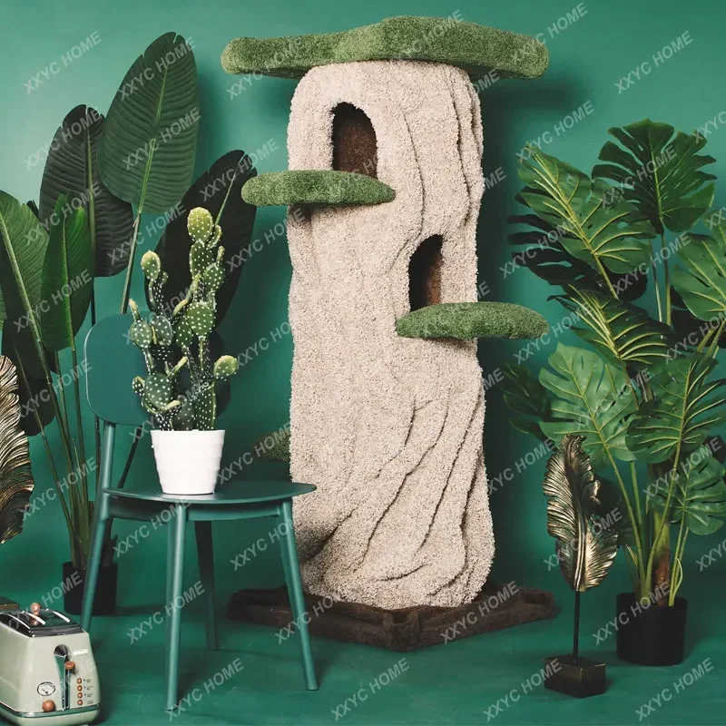 

New Cat Climbing Frame Luxury Villa Tree House Tree Hole House Plush Cat Nest CastleTree