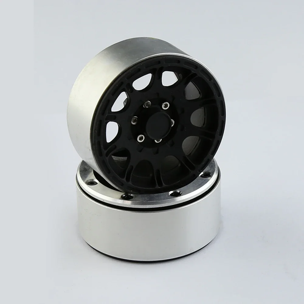 2.2 Alloy Beadlock Wheel Rims Metal Wheels Hub for 1/10 RC Crawler Axial SCX10 SCX10 II 90046 AXI03007 Traxxas TRX4 D90 Parts