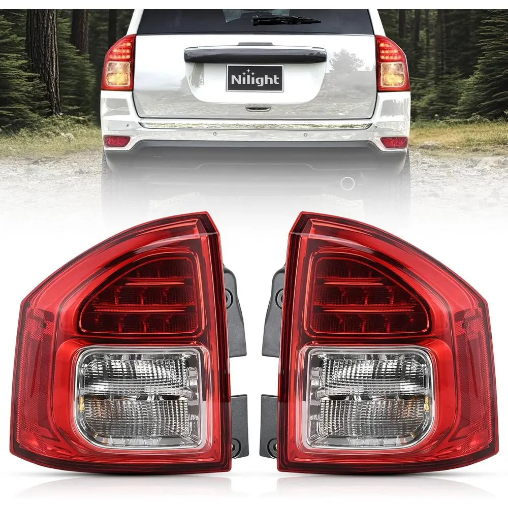 

Taillight Assembly Compatible with 2011 2012 2013 Compass Tail Light OE Style Rear Lamp Replacement Driver and Passenger Side w/