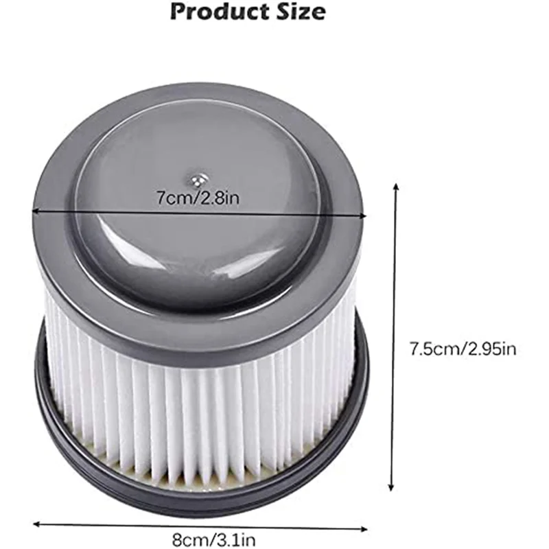 A94E-PVF110 Replacement Filters For  BDH2000PL Pivot Vacuum, 8 Pack