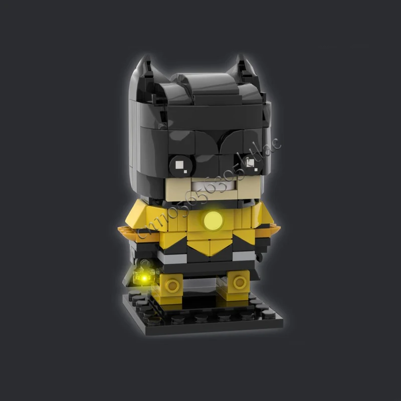 188ピース MOC 映画キャラクターコレクションシリーズ バットヒーロー ブリックヘッズ モデル DIY クリエイティブパズル 誕生日漫画アニメフィギュアおもちゃギフト