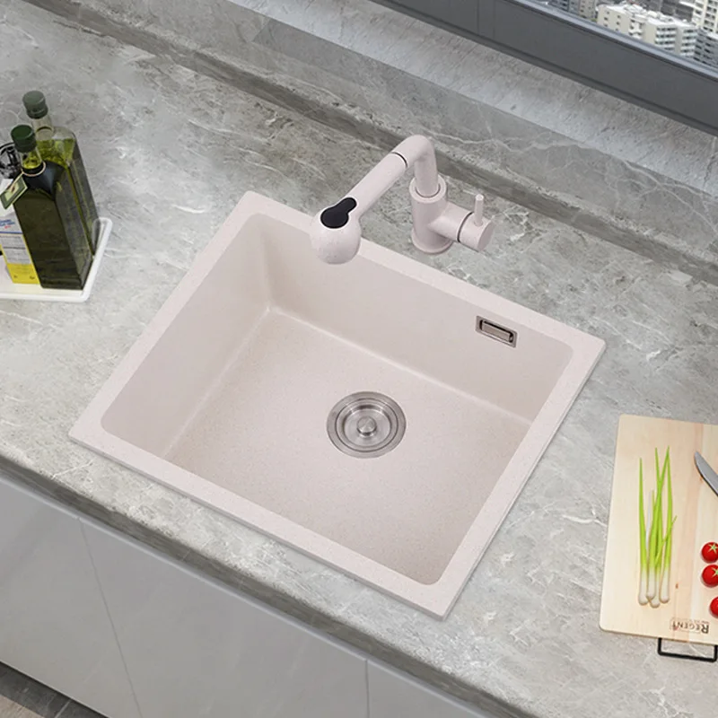 Quartz stone small squaresink single sinkkitchen sinksink bar counter balcony sinklarge recessed undercounter basin