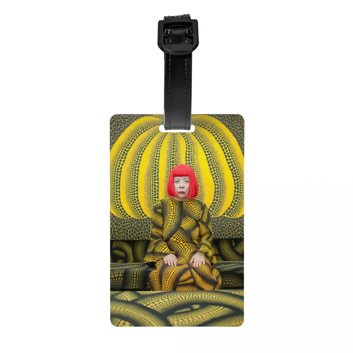 

Custom Yayoi Kusama Luggage Tag Privacy Protection Pumkin Abstract Painting Baggage Tags Travel Bag Labels Suitcase