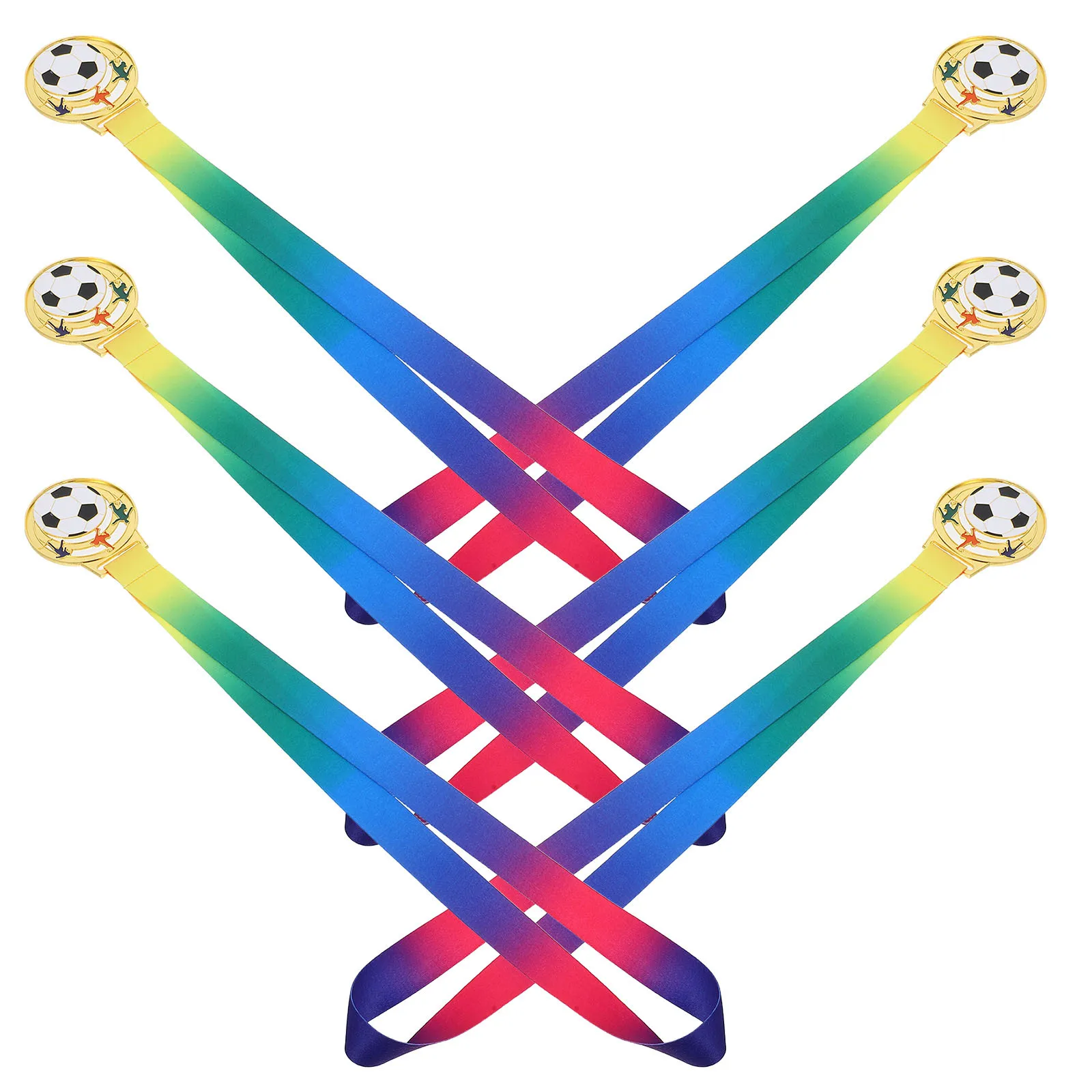 

6Pcs Zinc Alloy Football Medals Hollow Out Design Sports Awards for Kids Outdoor Games Champion Recognition Trophy