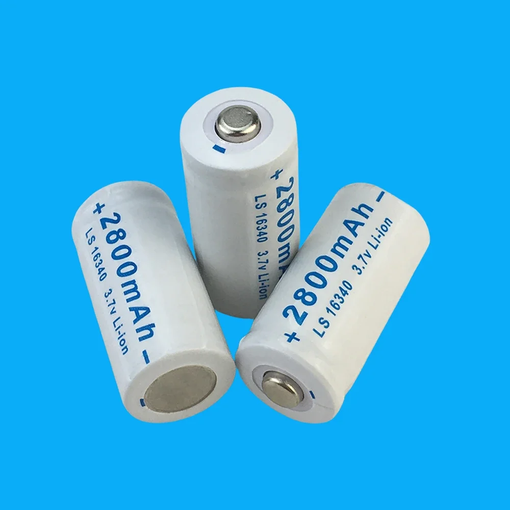 Batterie lithium-ion aste pour caméra de sécurité, CR123A, RCR 2024, ICR 123, 16340 mAh, 2800 V, nouveau, 3.7