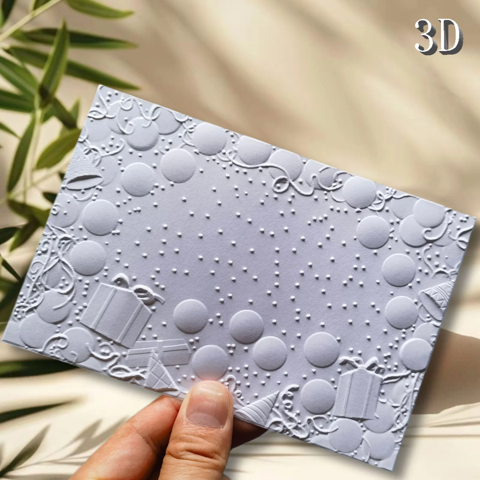 Ordner mit 3D-Prägung, geeignet für DIY-Sammelalbum und Kartenherstellung – ein verträumter Rahmen für die Feiertagsdekoration, Geburtstagsparty-Dekoration