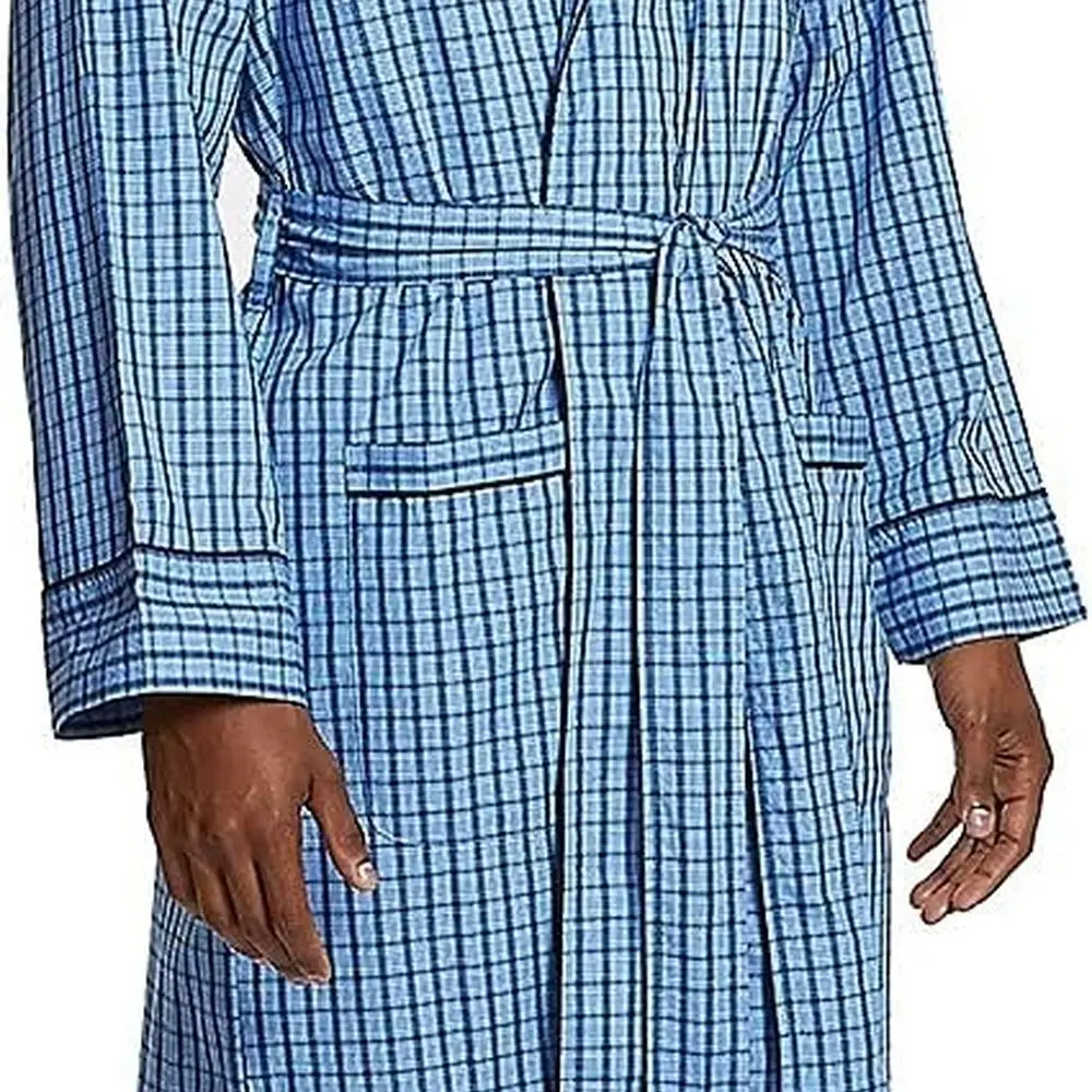 

Lightweight Cotton Long Sleeve Woven Robe by Nauticamen