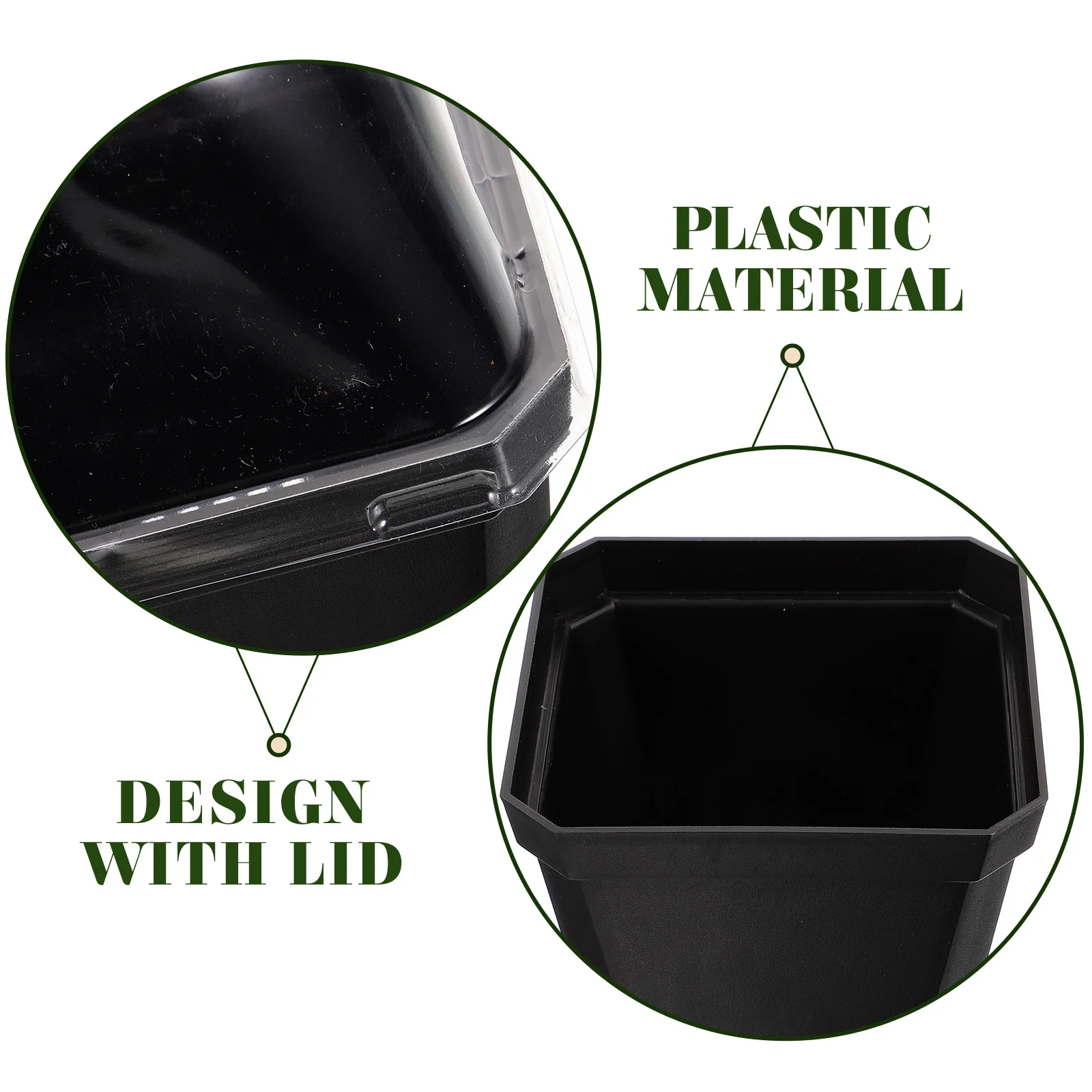 

5Sets Thick Plastic Clear Nursery Pots Durable Succulent Planting Containers with Drainage Holes for Indoor Outdoor