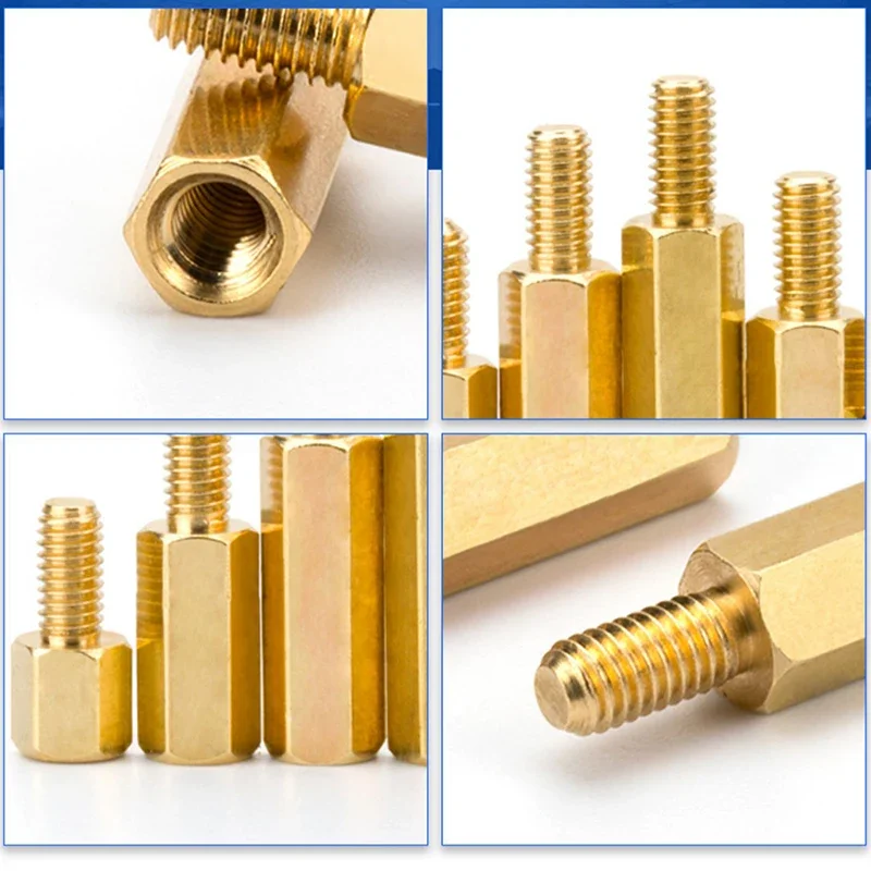 M2 M2.5 M3 M4 M5 M6 Brass Motherboard Standoff PCB Support Pillars Hexagon Threaded Board Stud Bracket Racks Spacers Screw Bolt