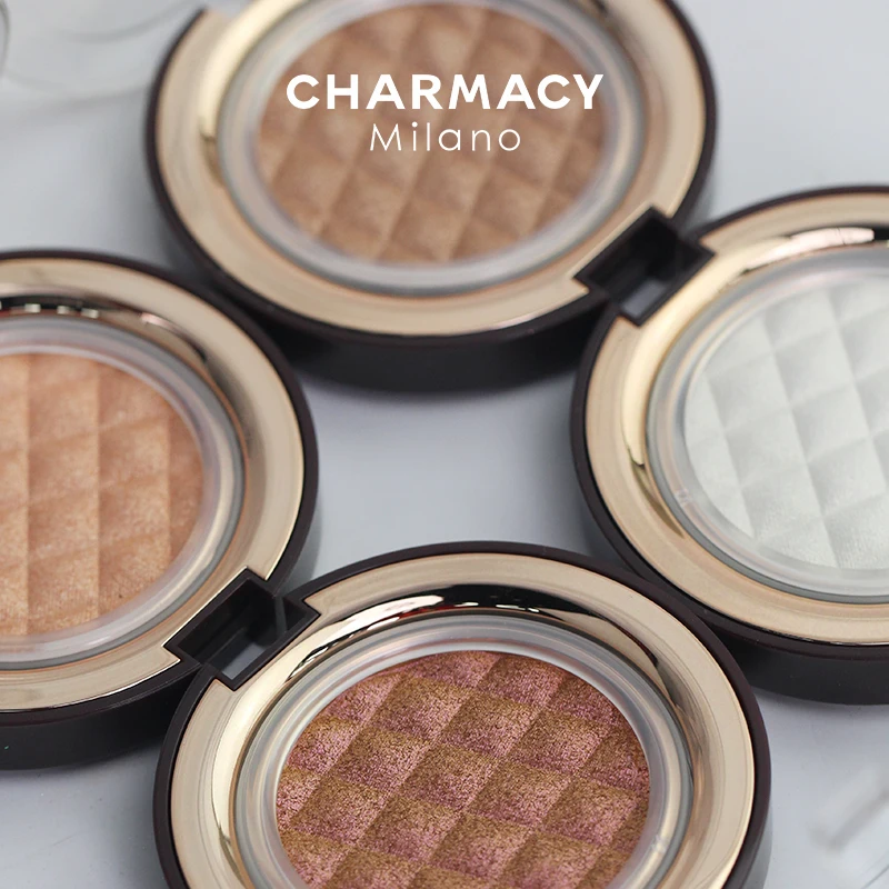 CHARMACY Highlighter Makeup Waterproof Long-lasting Brighten Bronzers Eyeshadow Palette Face Body Contour Shimmer Make Up