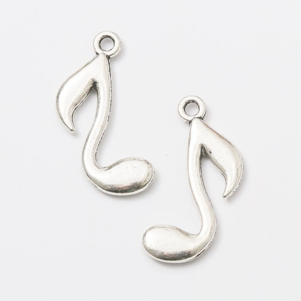 

90 Pcs Musical Note Pendant Necklace Silver Accessories Jewelry Pendants for Making DIY Vintage