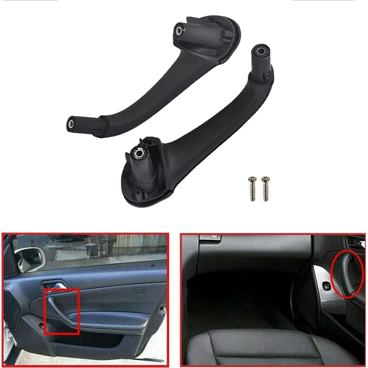 Front Left & Right Interior Door Pull Handles 2038101551 2038101651 for Mercedes Benz W203 C Class