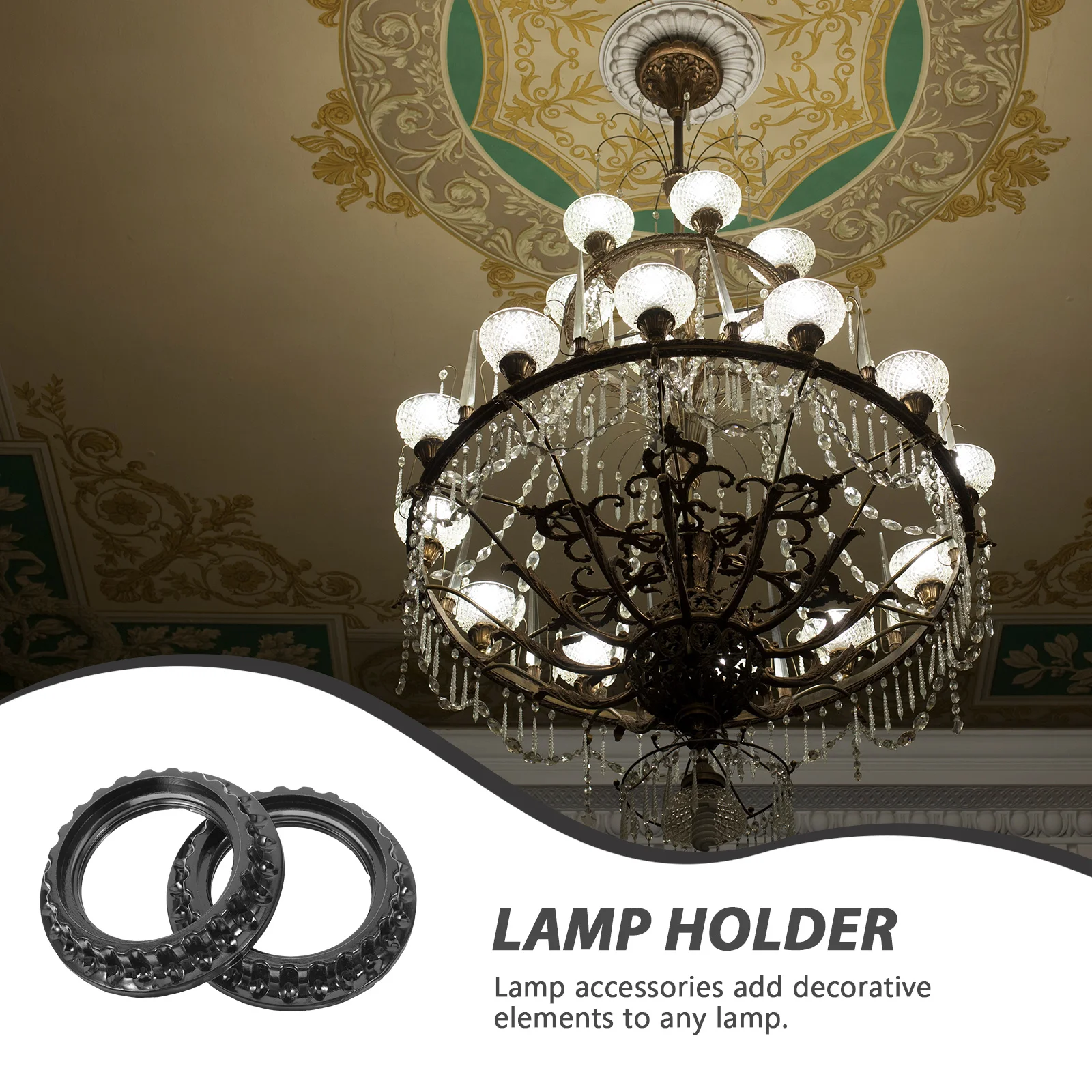 

10Pcs Lamp Shade Ring E26 Replacement Collar Sturdy Plastic Lampshade Adapter Light Fixture Ring for Floor Lamp Repair