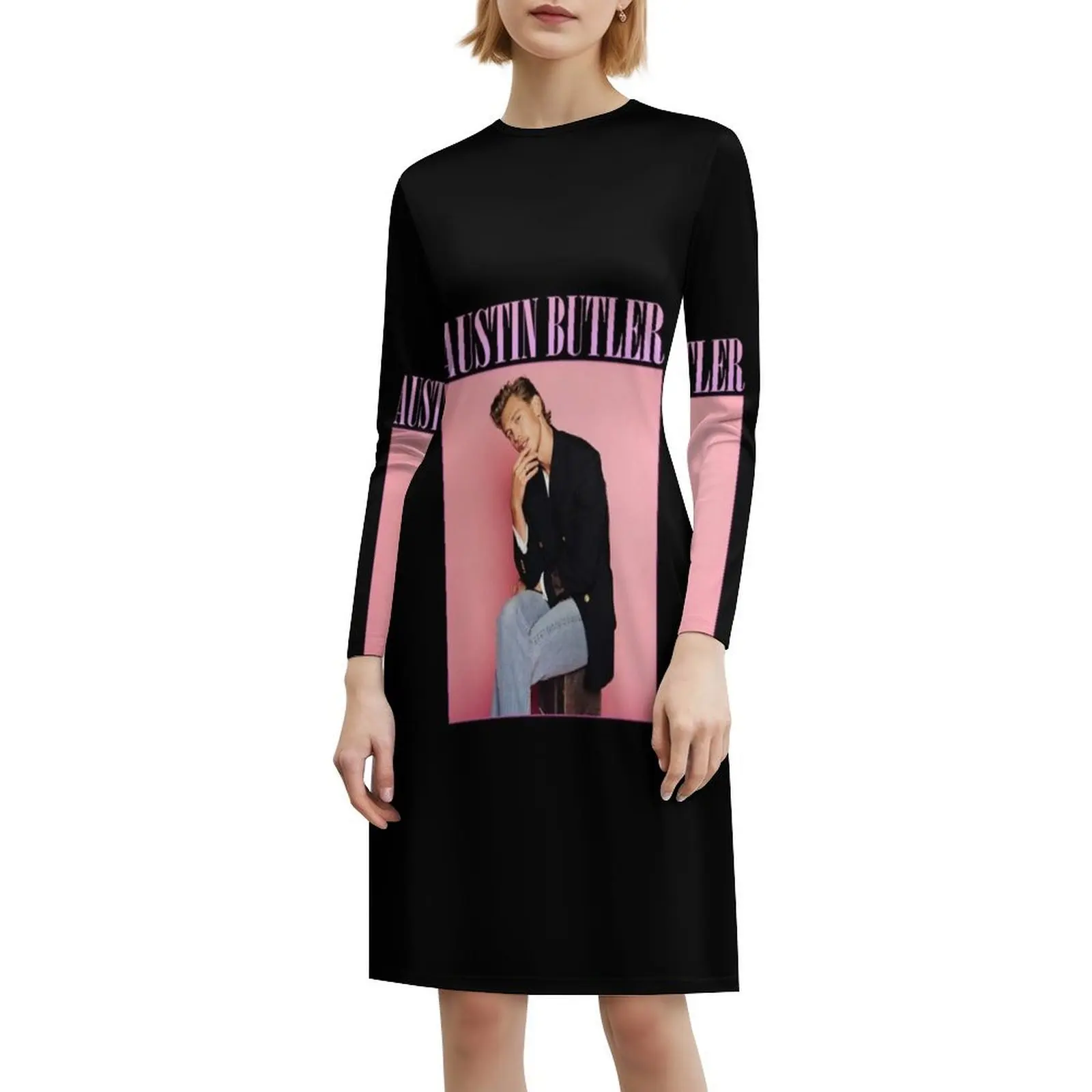 فستان أوستن بتلر Pnky Boy Preppy Style قصير للنساء على شكل حرف a فضفاض مناسب فستان يوم غير رسمي أوستن بتلر أوستن بتلر أوستن