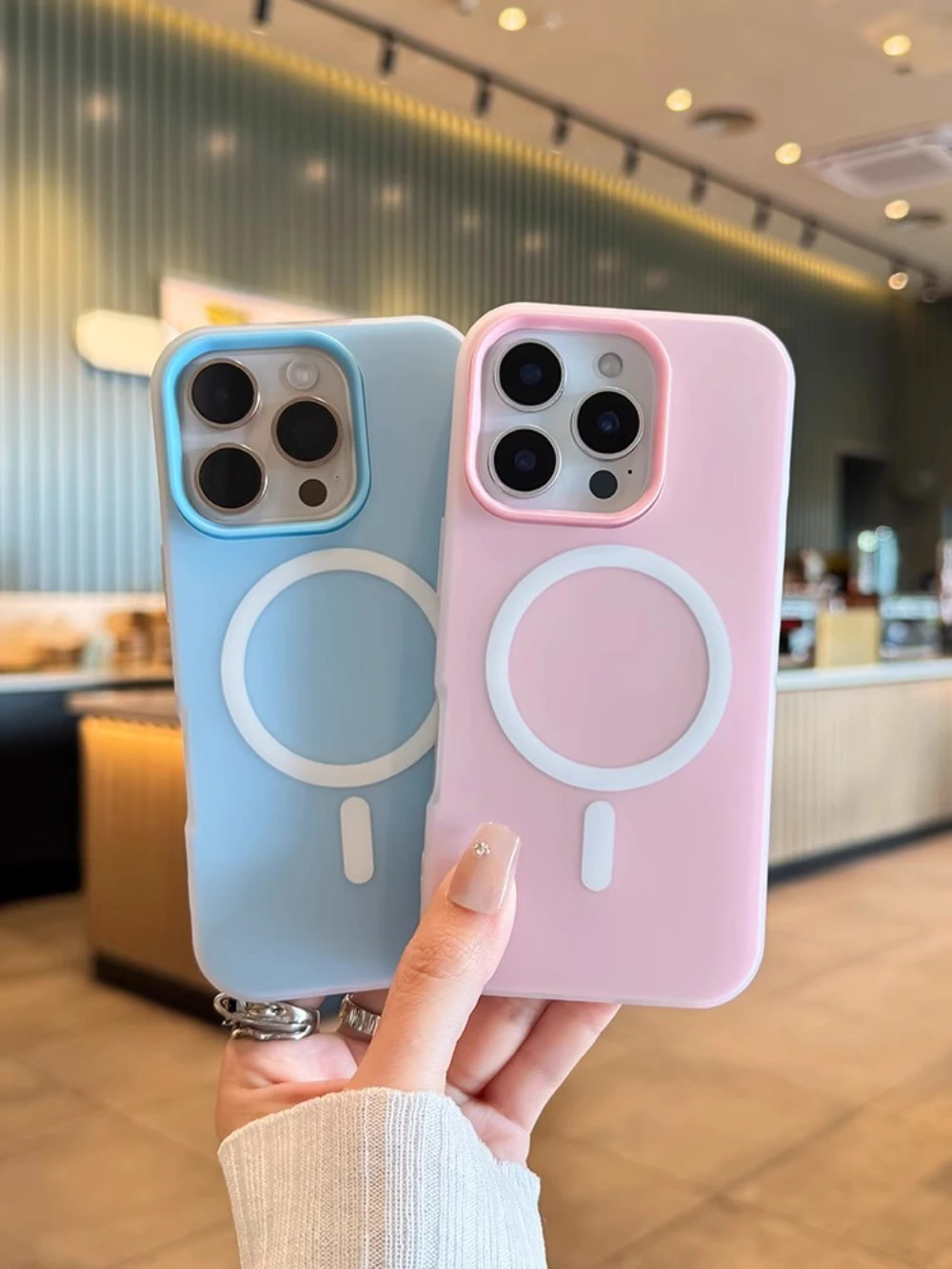 Magnetische kabellose Ladehülle für MagSafe für iPhone 17 16 15 14 Plus 13 12 Pro Max 11, Candy Color 2-in-1, matte Softcover-Hülle – Detail 16