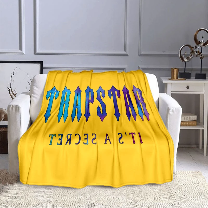 London Brand T-Trapstar Flannel Soft Warm Blanket Retro Blanket Bed Bedroom Living Room Sofa Travel Picnic Blanket Birthday Gift