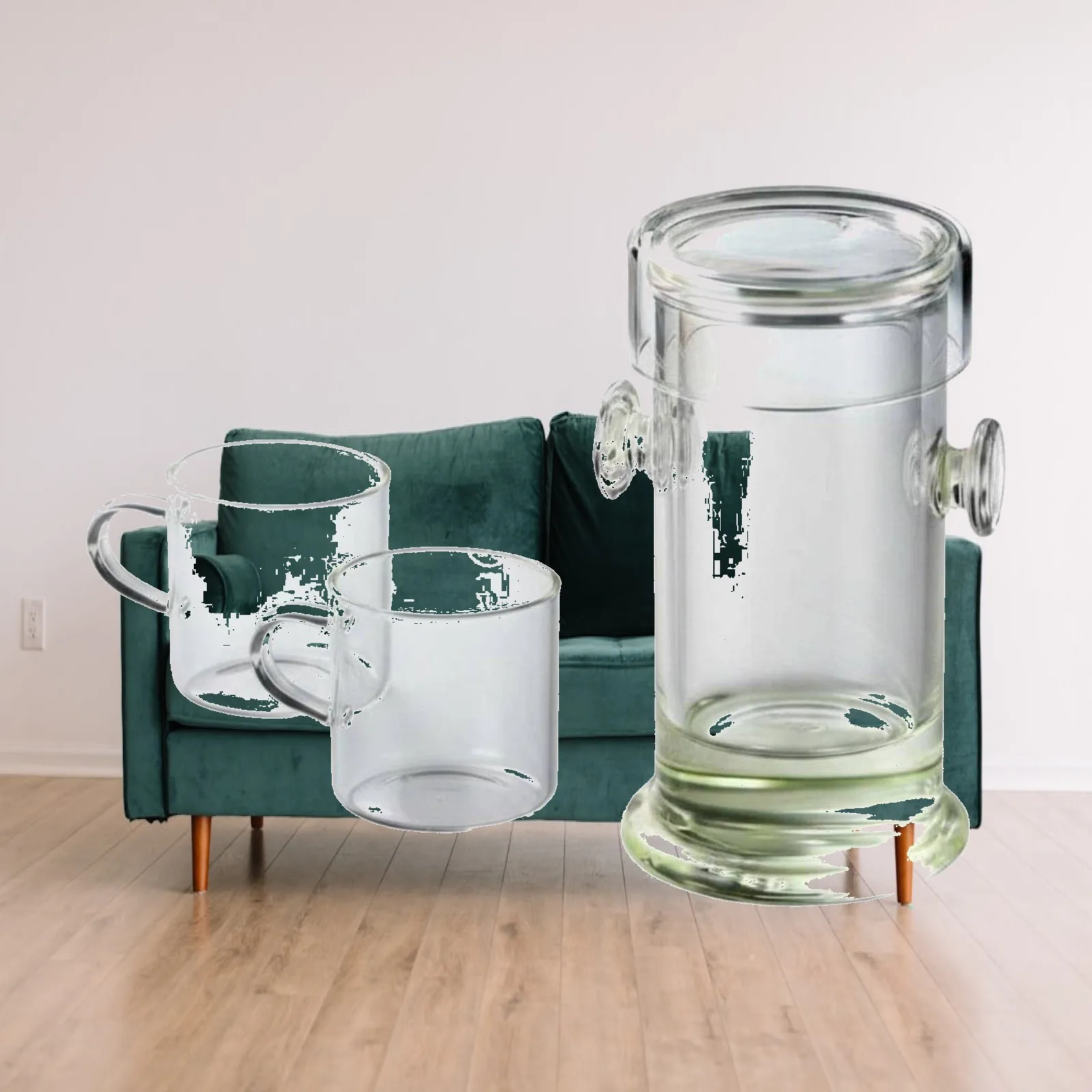 Heat Resistant Glass Teapot with Smart Separation Infuser Dragon Handle Industrial Teapot for Home Office Brewing