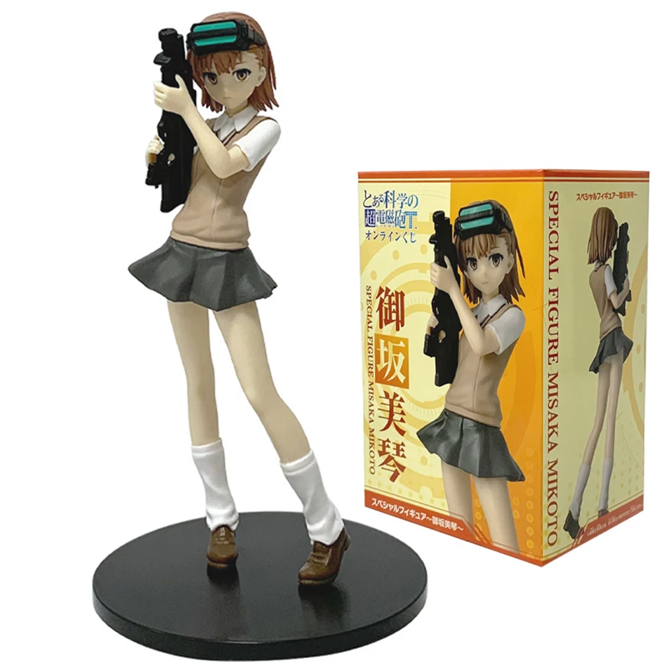 

17cm Anime A Certain Magical Index Misaka Mikoto Railgun Girl Anime Figure PVC Action Figures Model Anime Cartoon Model Toy Gift