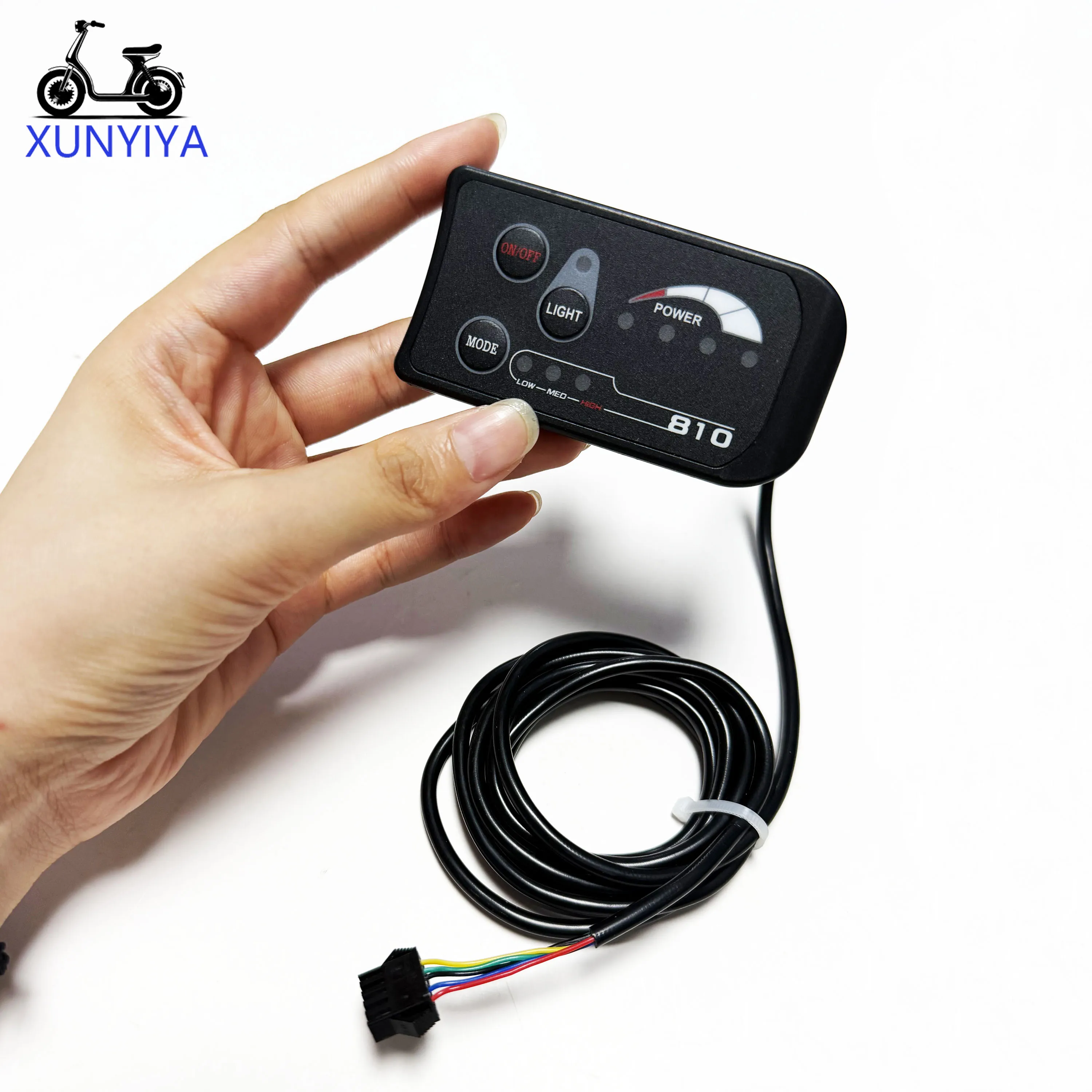 24V/36V/48V Electric Bicycle 810 LED Display Controller Instrument 5 Wire SM-Plug Cable Control Panel E-Bike Cycling Accessories