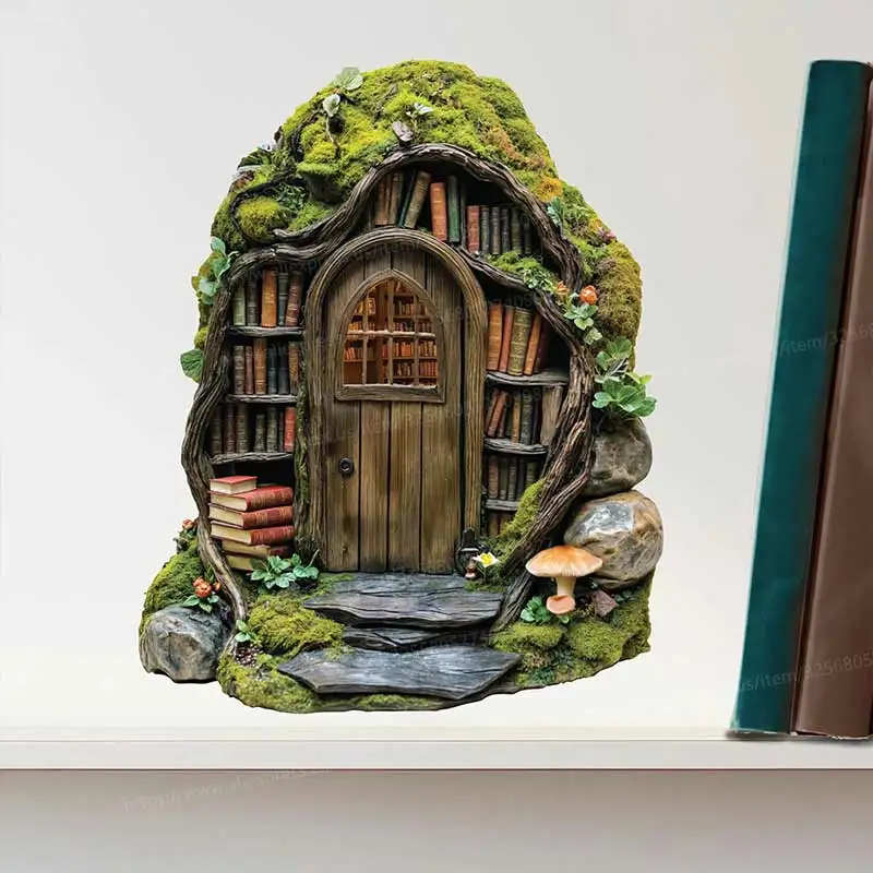 

Fairy Door Wall Sticker Bathroom Toilet Decor Living Room Cabinet Refrigerator Home Decoration Waterproof Decals Stickers M1229